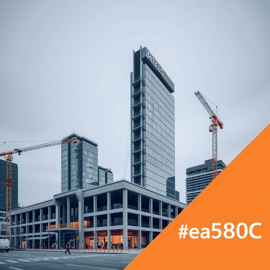 Commercial office building construction project